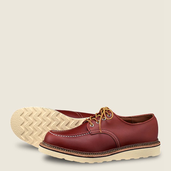 Red Wing Mens Oxford - Classic - Russet Portage Leather - Burgundy - QCB149307